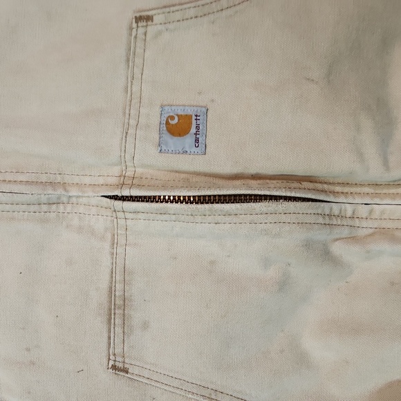 Vintage Faded Brown Hooded Carhartt Zip Front Chore Jacket - Picture 4 of 10